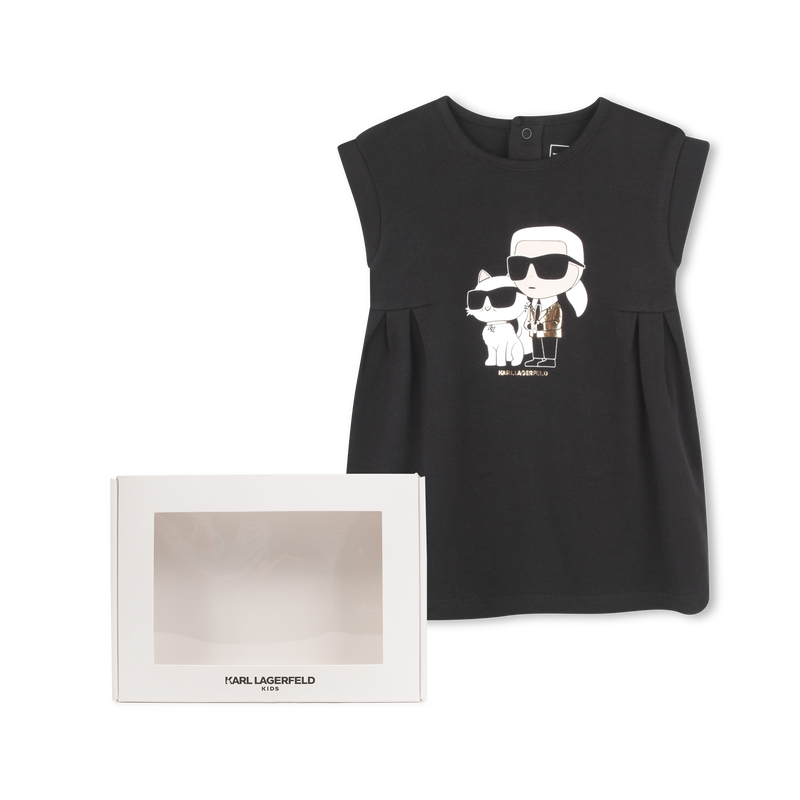 Robe évasée avec illustration KARL LAGERFELD KIDS 
                    FILLE