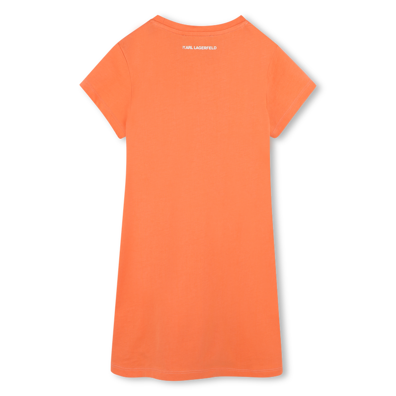 Robe &agrave; manches courtes brod&eacute;e KARL LAGERFELD KIDS 
                        FILLE