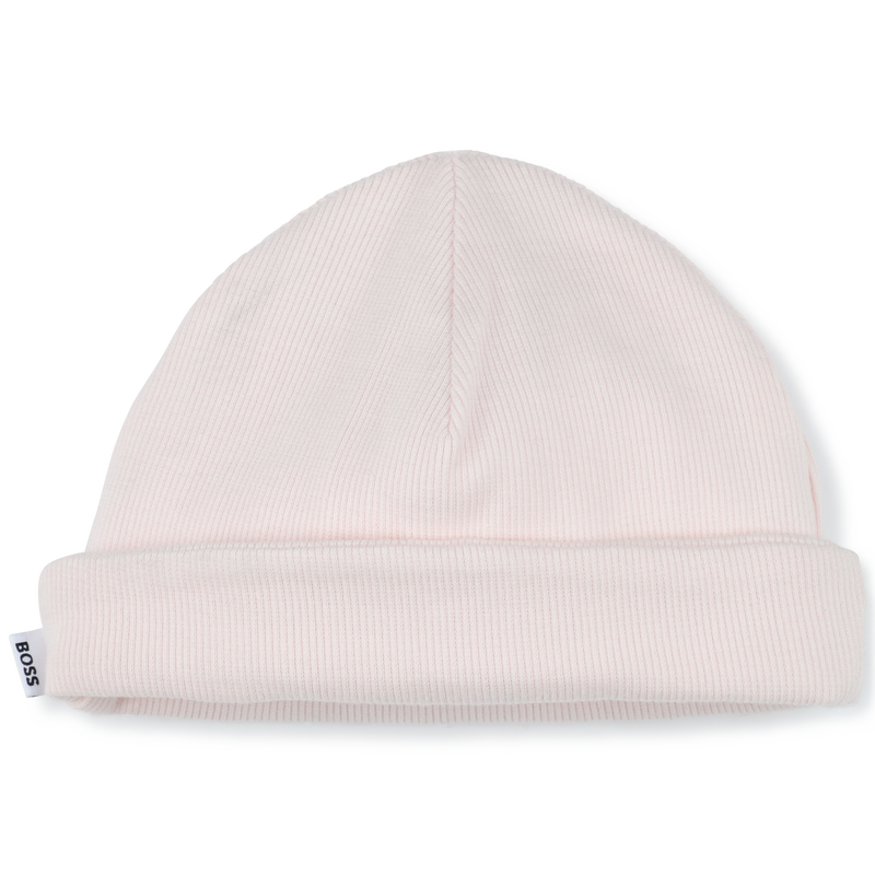 Bonnet &agrave; c&ocirc;tes avec revers BOSS 
                        FILLE