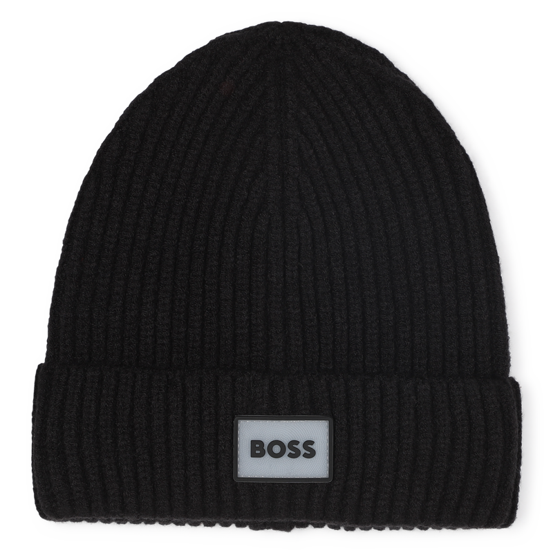 Bonnet tricot avec badge BOSS 
                    GARCON