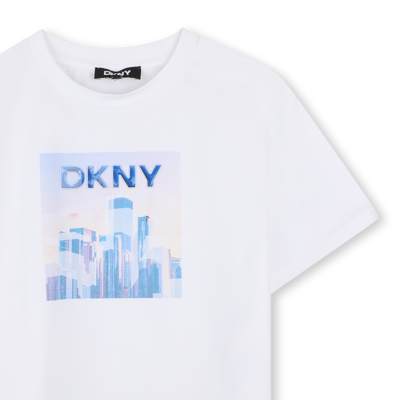 TEE-SHIRT MANCHES COURTES DKNY 
                        FILLE