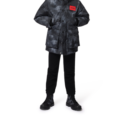 Parka &agrave; capuche avec poches Hugo GARCON