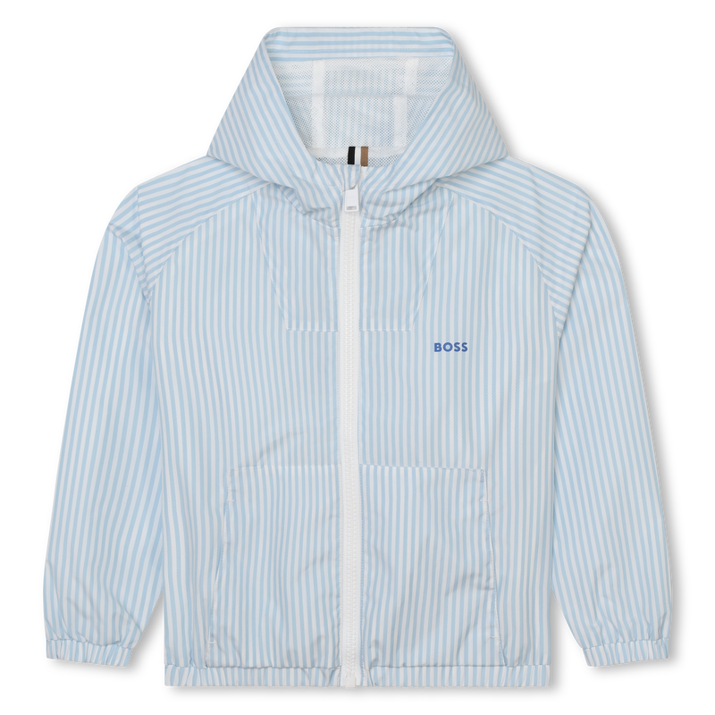 Blouson rayé à capuche BOSS 
                    GARCON