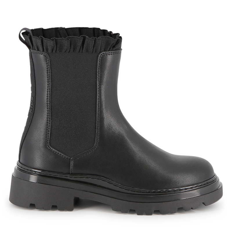 Bottine Chelsea en cuir de vachette KARL LAGERFELD KIDS 
                    FILLE