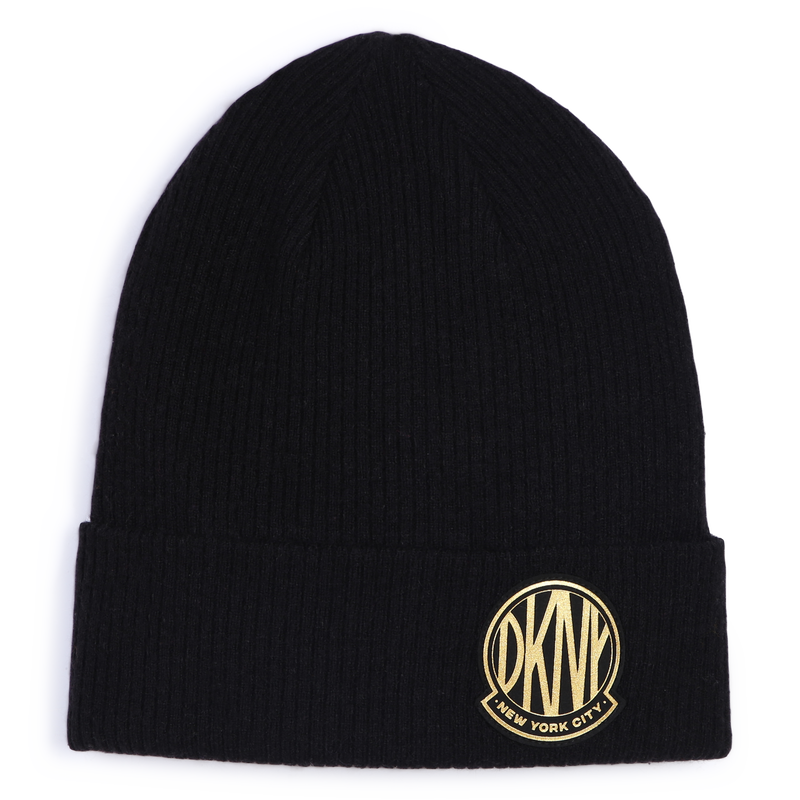Bonnet en tricot avec revers DKNY 
                    FILLE