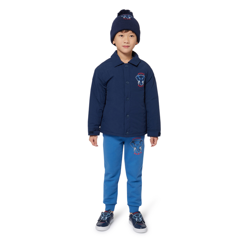 Baskets en cuir avec bande auto-agrippante KENZO KIDS 
                    UNISEXE