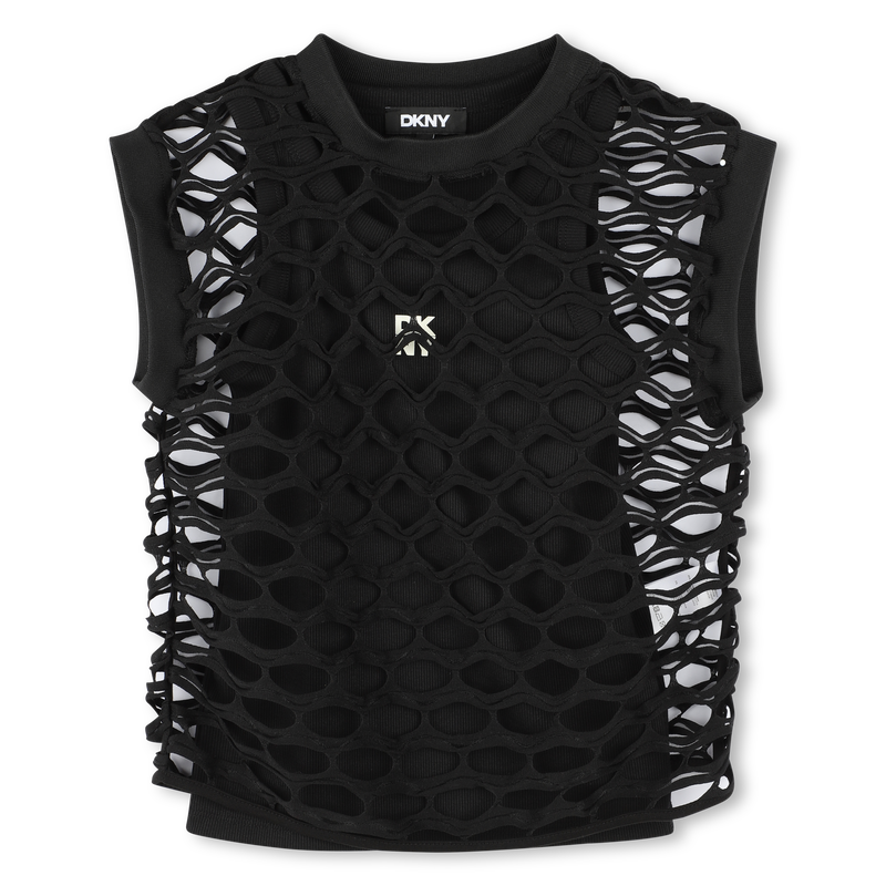 T-shirt bicolore 2 en 1 DKNY 
                    FILLE