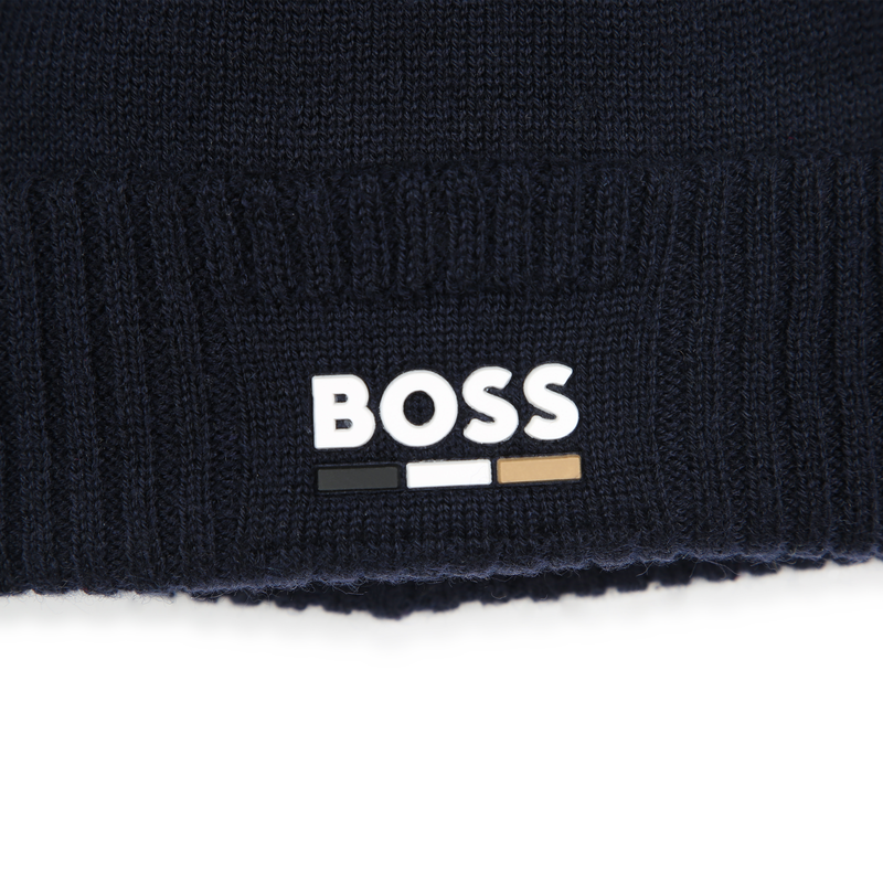 Bonnet tricoté à revers BOSS 
                    GARCON