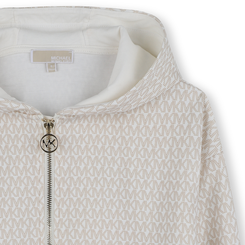 SWEAT ZIPP&Eacute; &Agrave; CAPUCHE MICHAEL KORS 
                        FILLE
