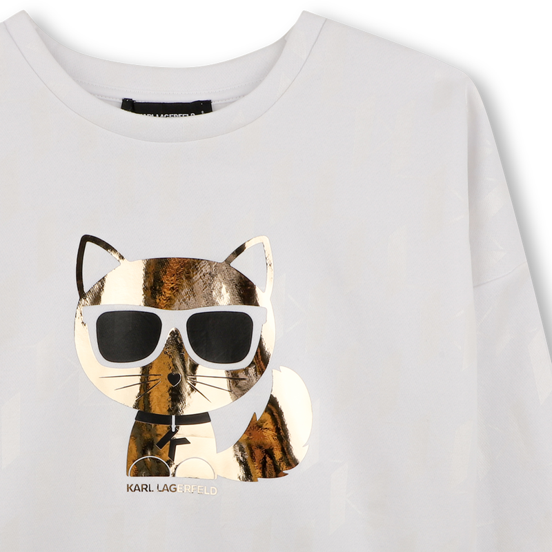 Sweat-shirt-shirt &agrave; manche longue KARL LAGERFELD KIDS 
                        FILLE