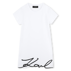 Robe &agrave; manches courtes brod&eacute;e KARL LAGERFELD KIDS 
                    FILLE
