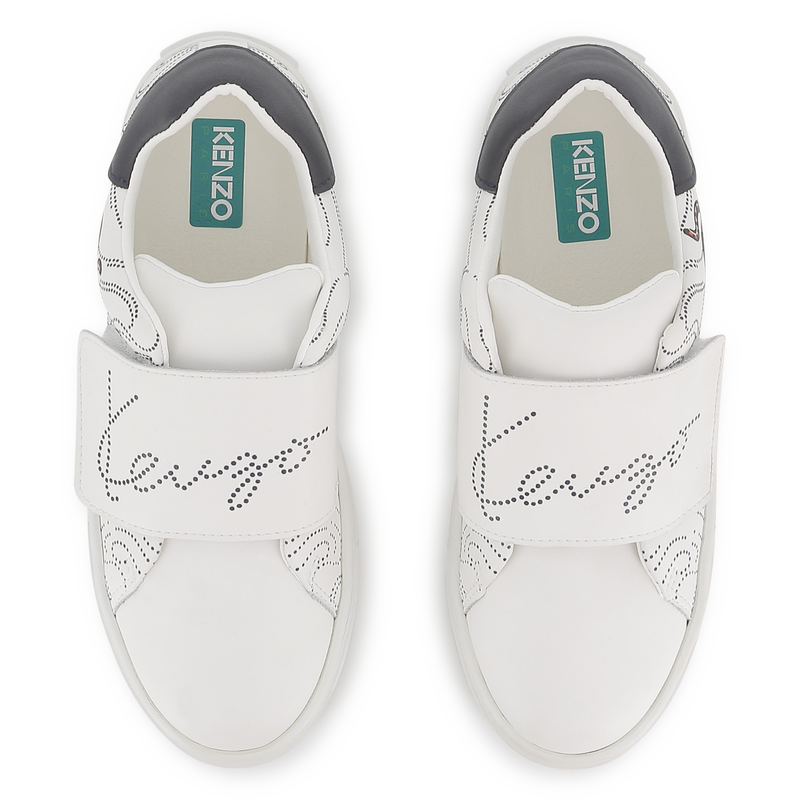Baskets en cuir de vache KENZO KIDS 
                    UNISEXE