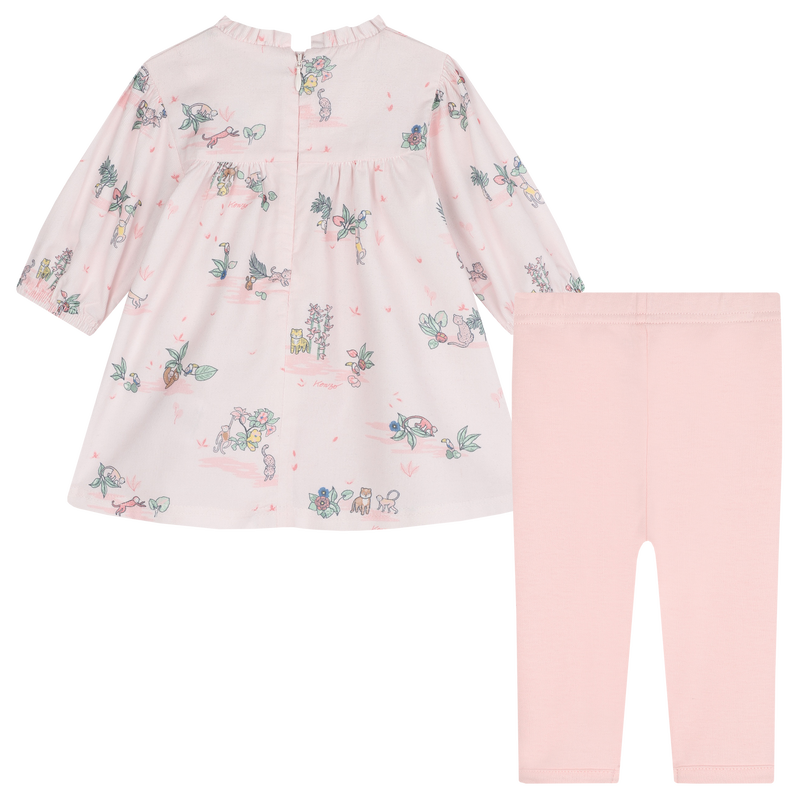 Robe et legging en coton KENZO KIDS 
                    FILLE
