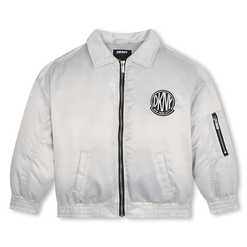 Blouson zippé effet satiné DKNY 
                    FILLE