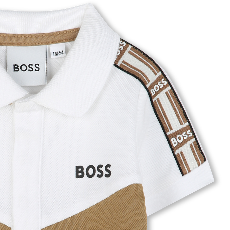 Polo &agrave; tresses sur les manches BOSS 
                        GARCON