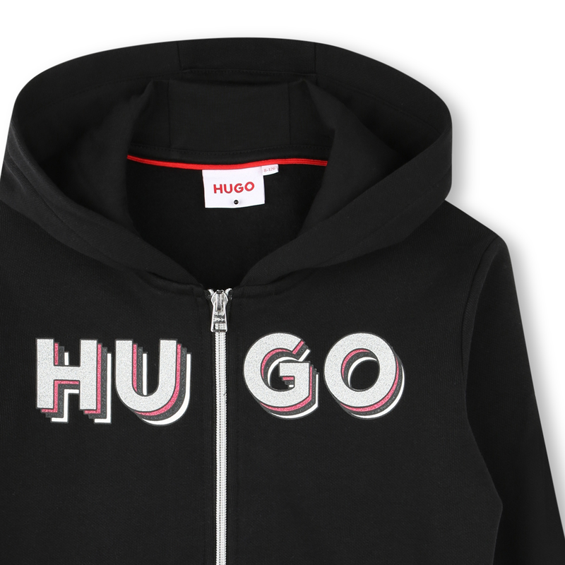 Sweat-shirt zippé à capuche Hugo 
                    FILLE