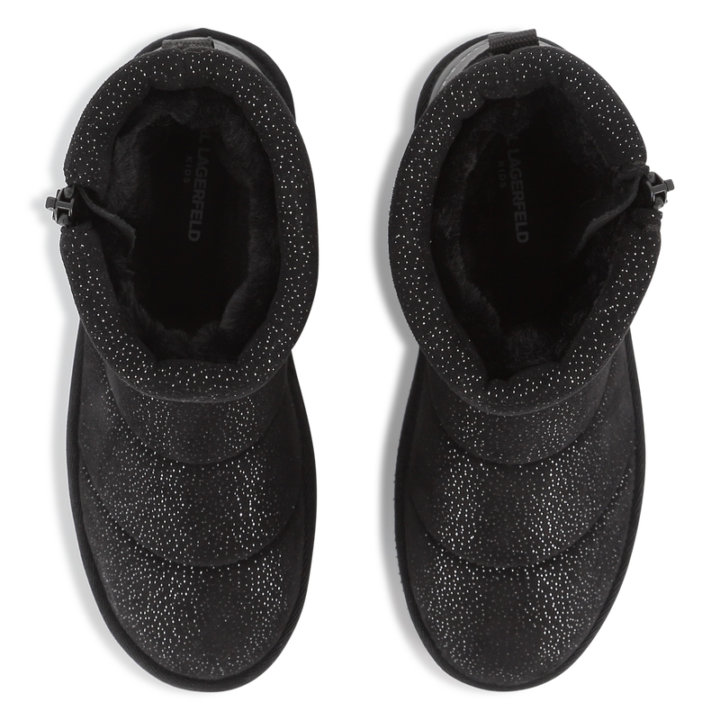 Bottine en textile pailleté KARL LAGERFELD KIDS 
                    FILLE