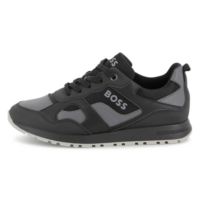 Baskets en simili et toile BOSS GARCON