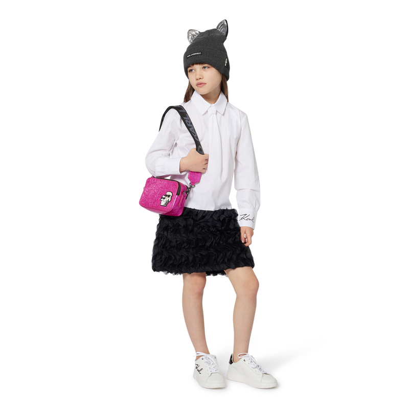 Bonnet tricot à oreilles fantaisie KARL LAGERFELD KIDS 
                    FILLE