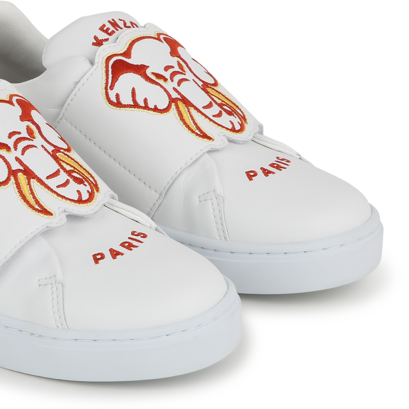 Baskets bande auto-agrippanteées en cuir KENZO KIDS 
                    UNISEXE