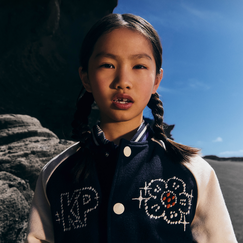 Bomber avec fermeture pressionnée KENZO KIDS 
                    FILLE