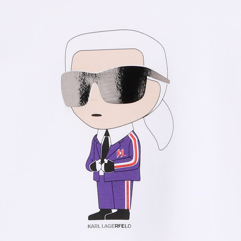 T-shirt avec imprimé placé KARL LAGERFELD KIDS 
                    FILLE