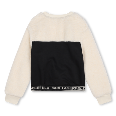 Sweat-shirt bimatière KARL LAGERFELD KIDS FILLE