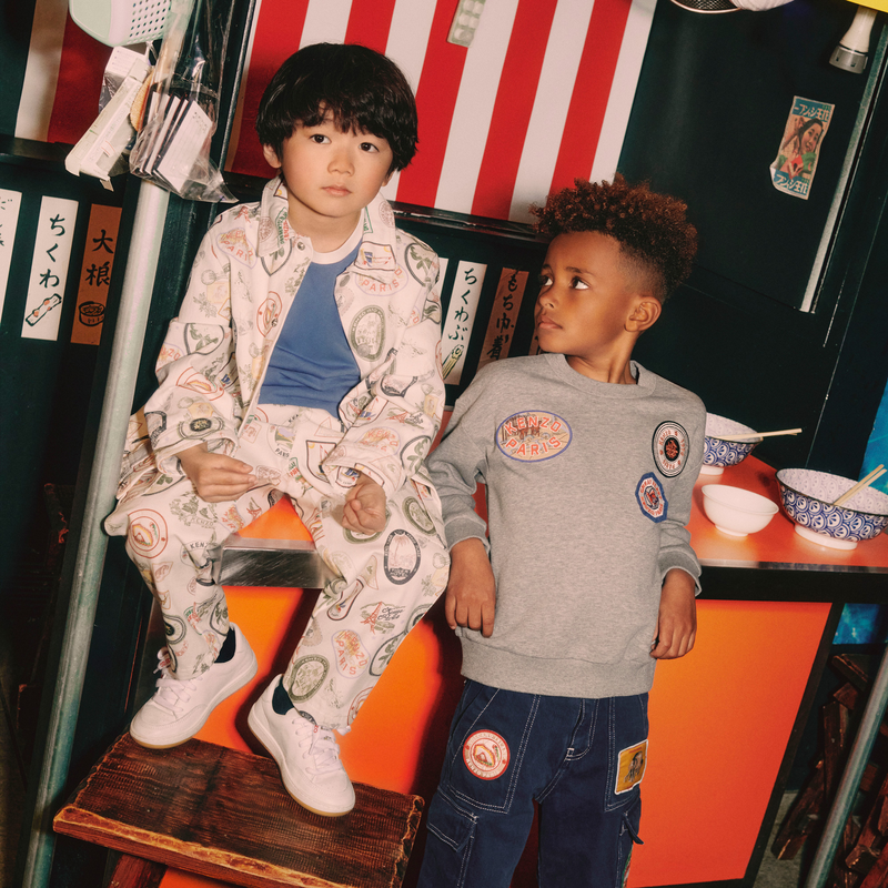 Sweat-shirt molletonné brodé KENZO KIDS 
                    GARCON