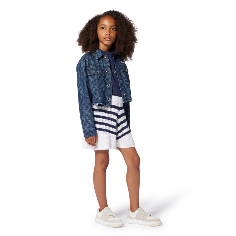 Veste en jean pressionnée GIVENCHY 
                    FILLE