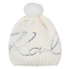 Bonnet tricot &agrave; pompon KARL LAGERFELD KIDS 
                    FILLE