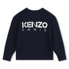 Pull en tricot fleur et sigle KENZO KIDS 
                    FILLE