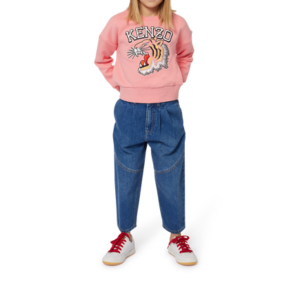 Sweat-shirt brod&eacute; en coton KENZO KIDS FILLE