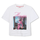 T-shirt &agrave; manches courtes Hugo 
                    FILLE