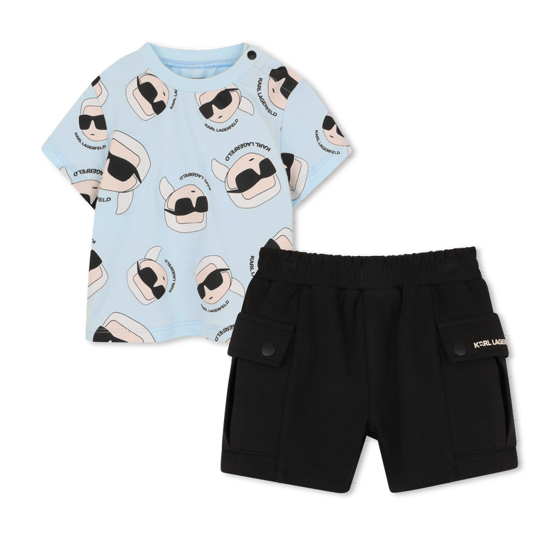ENSEMBLE T-SHIRT ET SHORT KARL LAGERFELD KIDS 
                        GARCON