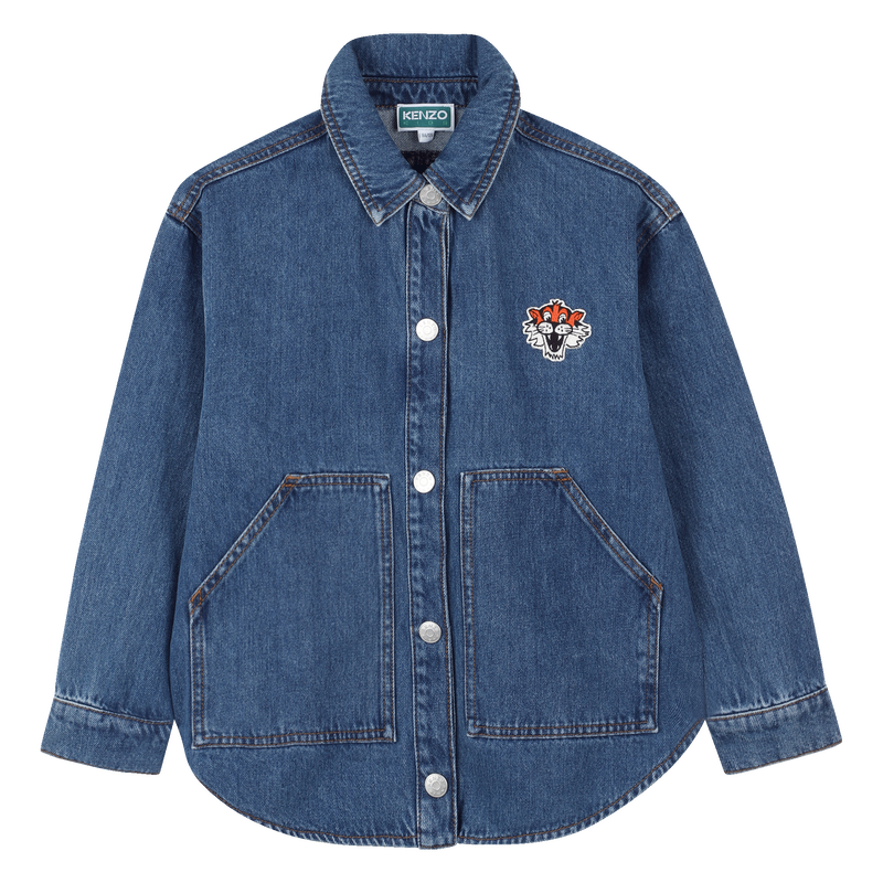 Chemise denim en coton KENZO KIDS 
                    GARCON
