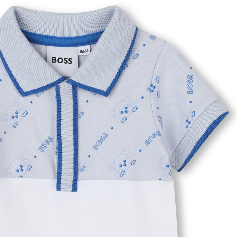 Combinaison-short à col polo BOSS 
                    GARCON