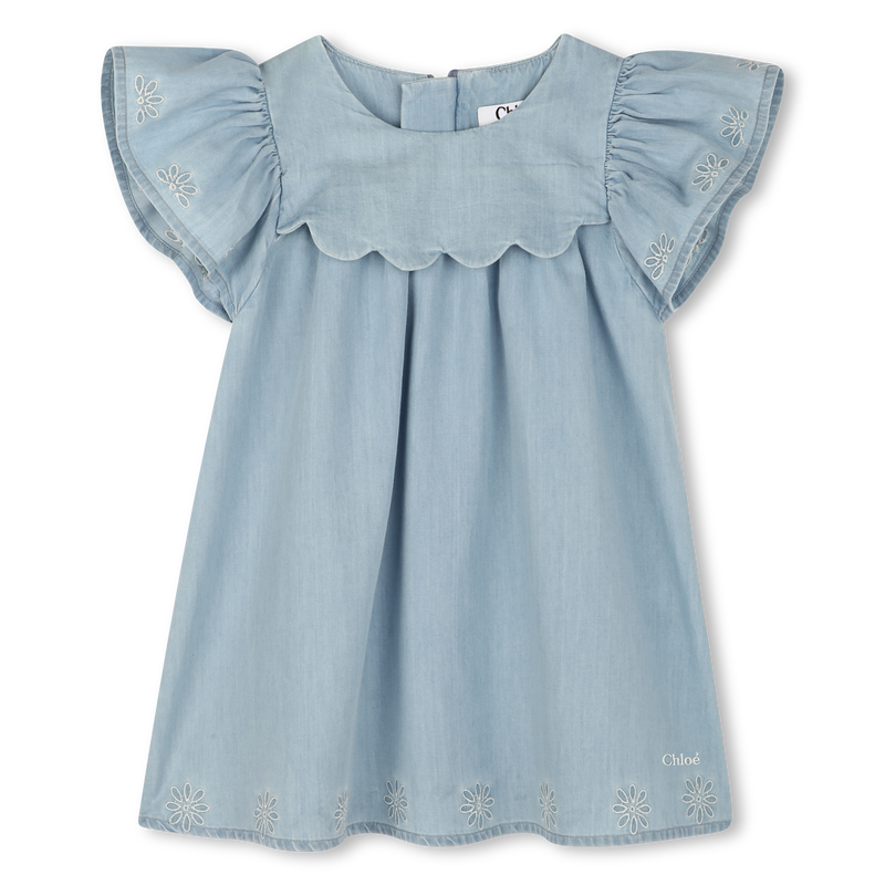 Robe en jean avec broderies CHLOE 
                    FILLE