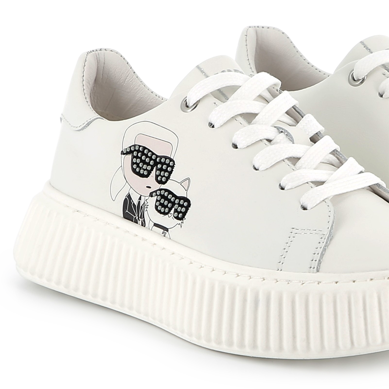 Baskets basses à lacets KARL LAGERFELD KIDS 
                    FILLE