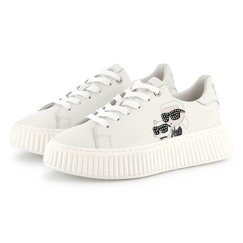 Baskets basses à lacets KARL LAGERFELD KIDS 
                    FILLE