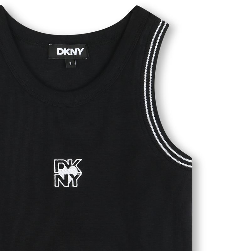 D&eacute;bardeur &agrave; c&ocirc;tes et broderie DKNY 
                        FILLE