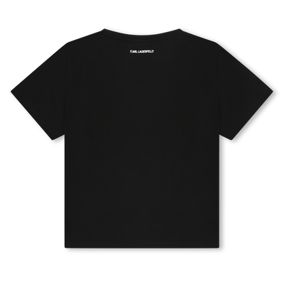 T-shirt avec sigle brodé en bas KARL LAGERFELD KIDS FILLE