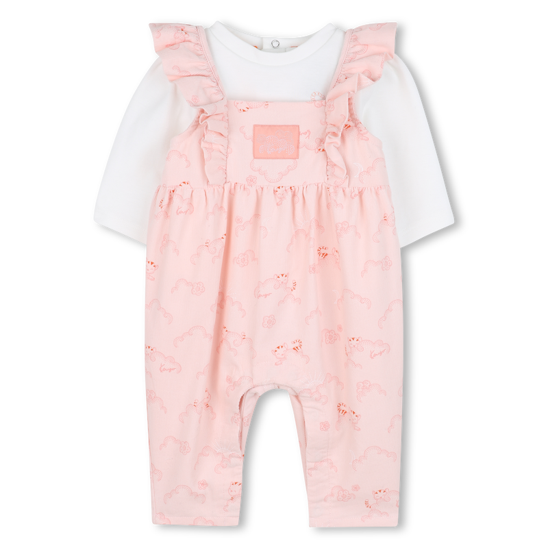 Ensemble tee-shirt + salopette KENZO KIDS 
                    FILLE