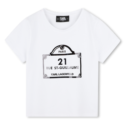 T-shirt avec imprim&eacute;s KARL LAGERFELD KIDS FILLE