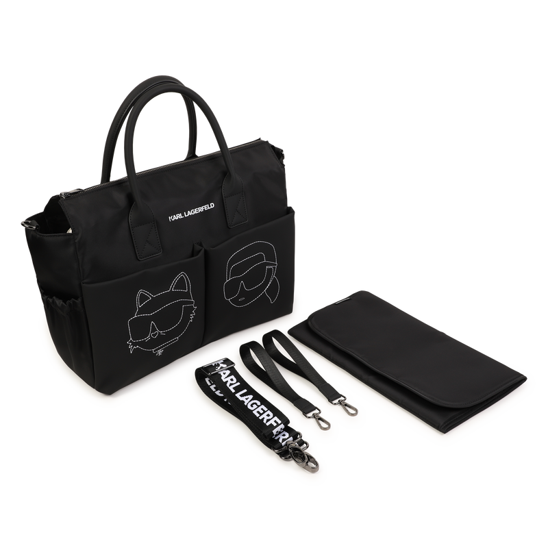 Sac à langer avec imprimé KARL LAGERFELD KIDS 
                    UNISEXE