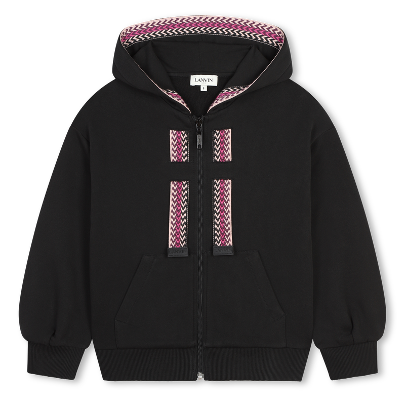 Sweat-shirt zippé à broderie LANVIN 
                    FILLE