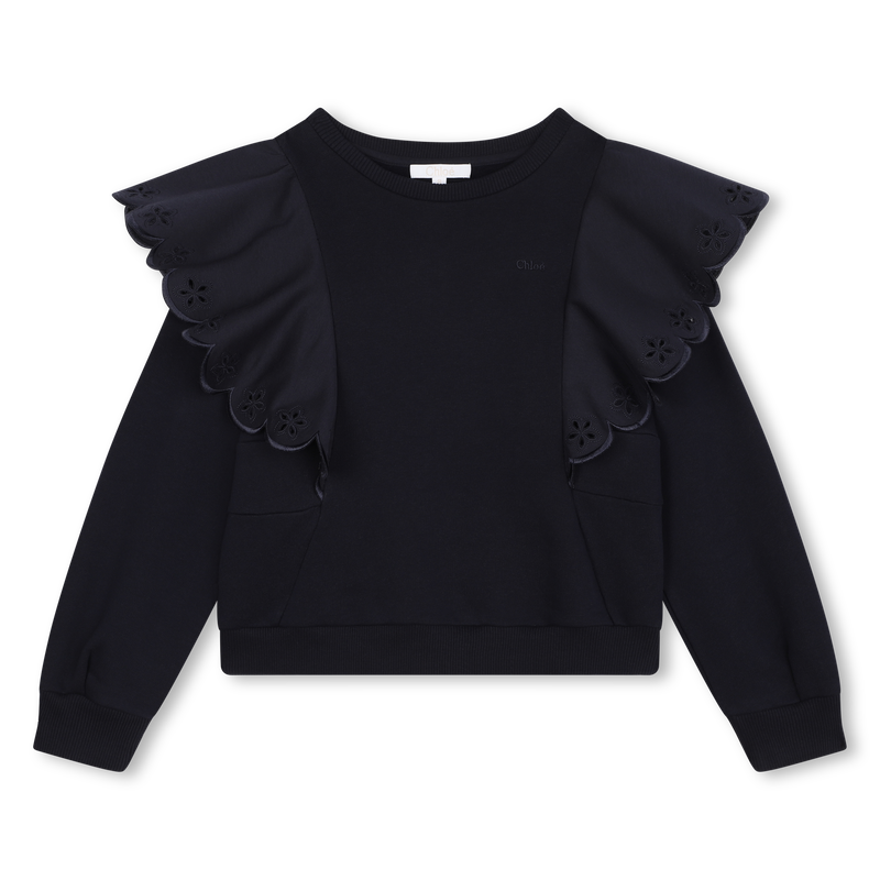 Sweat-shirt molleton à volants CHLOE 
                    FILLE