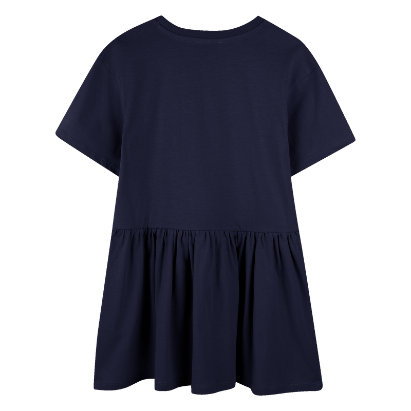 Robe avec imprim&eacute; et volant KENZO KIDS 
                        FILLE
