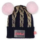 Bonnet &agrave; pompons avec torsades BILLIEBLUSH 
                    FILLE