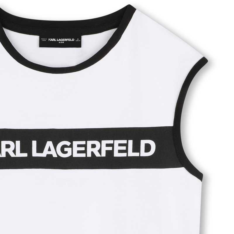T-shirt sans manche à imprimé KARL LAGERFELD KIDS 
                    FILLE