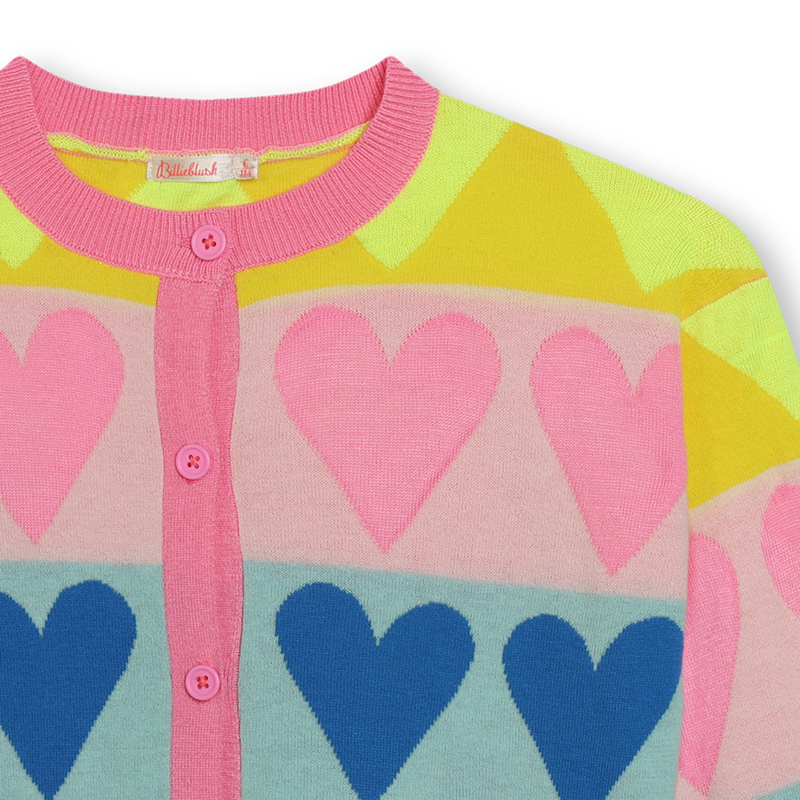 Cardigan tricot à motifs coeurs BILLIEBLUSH 
                    FILLE